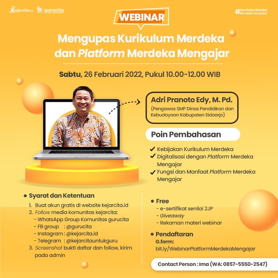 Webinar Implementasi Kurikulum Merdeka Dan Platform Merdeka Mengajar Riset