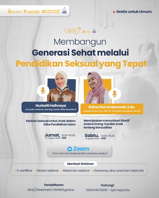 Webinar Gratis Membangun Generasi Sehat Melalui Pendidikan Seksual Yang Tepat