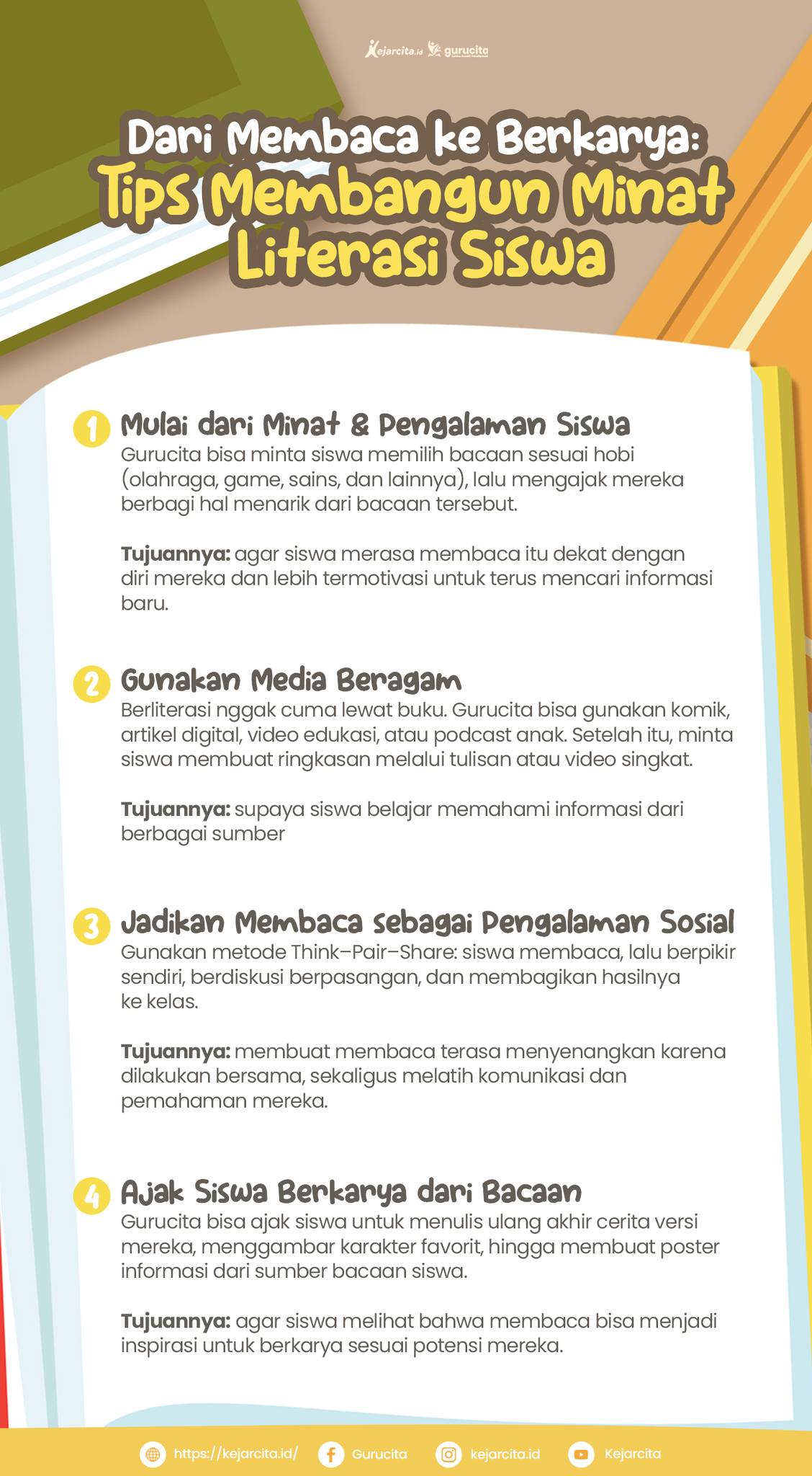 Tips Membangun Minat Literasi Siswa
