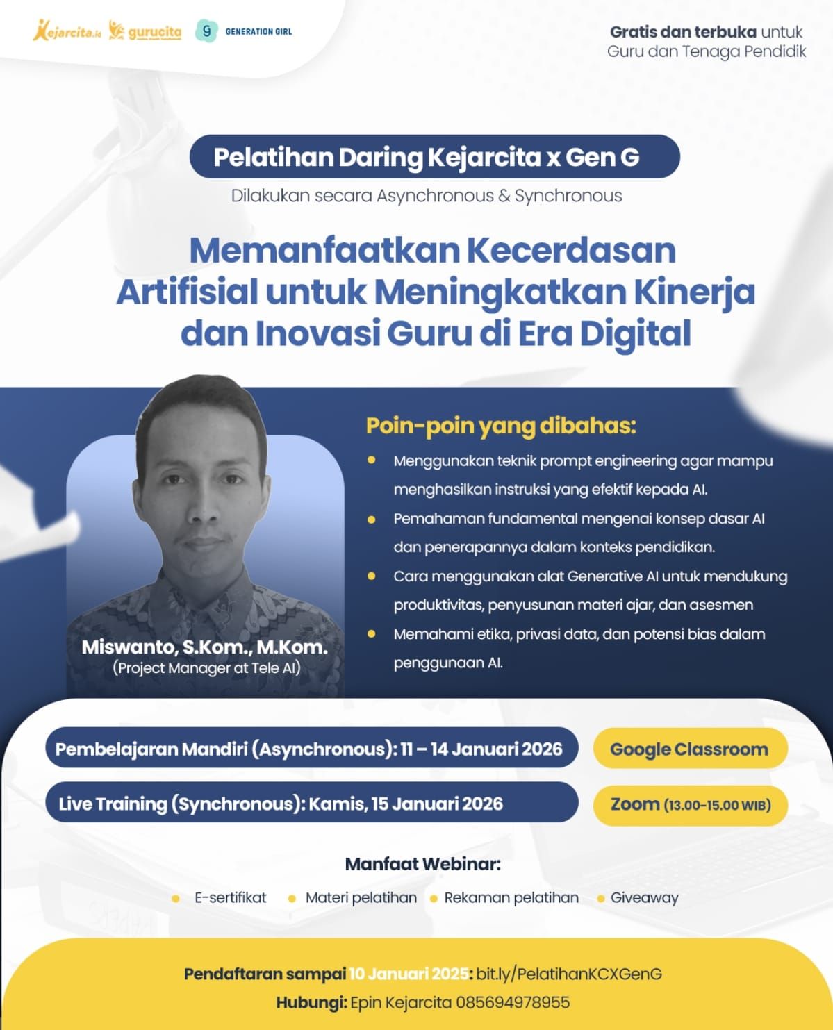 Pelatihan Daring kejarcita x Gen G